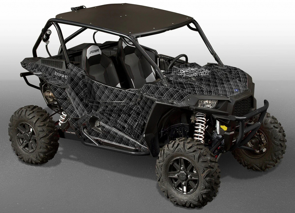 Invision Plaid Schwarz für Polaris RZR 1000 XP/Turbo 2 Türer 2013-2018